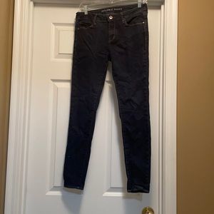Dark blue stretch low rise jeans